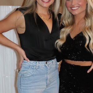 Black Satin Bodysuit